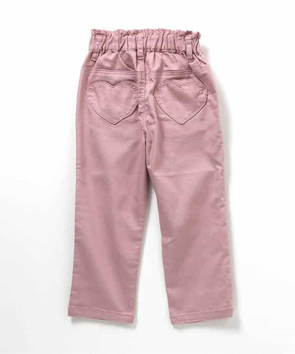 愛心口袋可愛長褲 10分丈