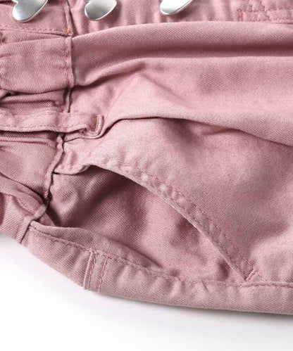 愛心口袋可愛長褲 10分丈