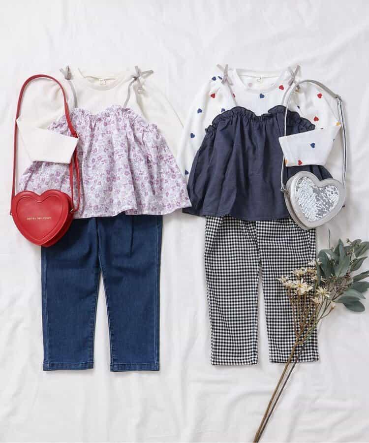 愛心口袋可愛長褲 10分丈