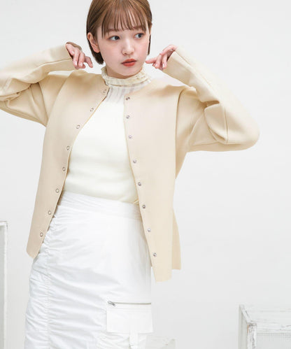 圓環紐釦針織開衫
