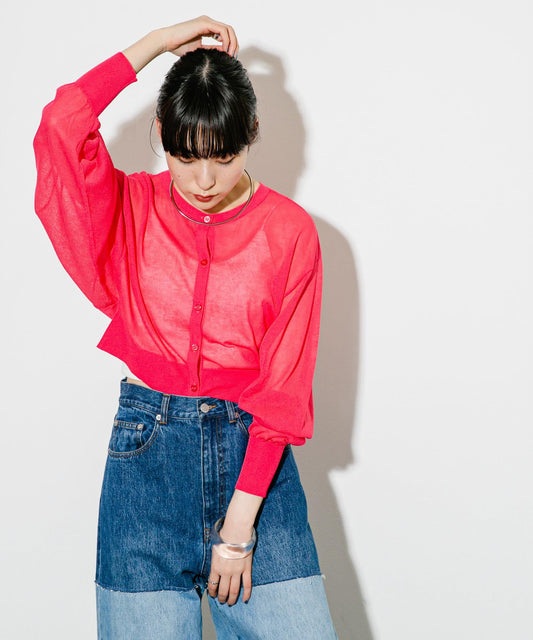 2WAY蝙蝠袖透視針織衫