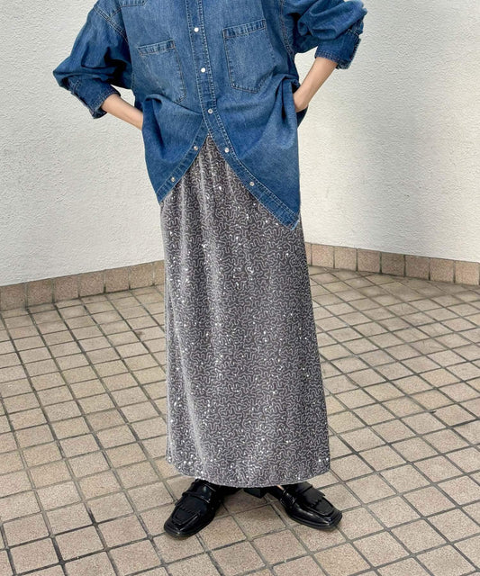 亮片半身裙