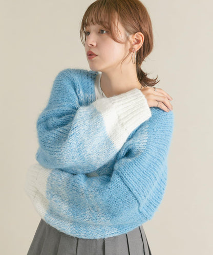 『/部分門店限定』漸變色短款開衫