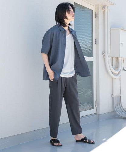 『UNISEX』『UR TECH DRYLUXE』亞麻風格五分袖襯衫