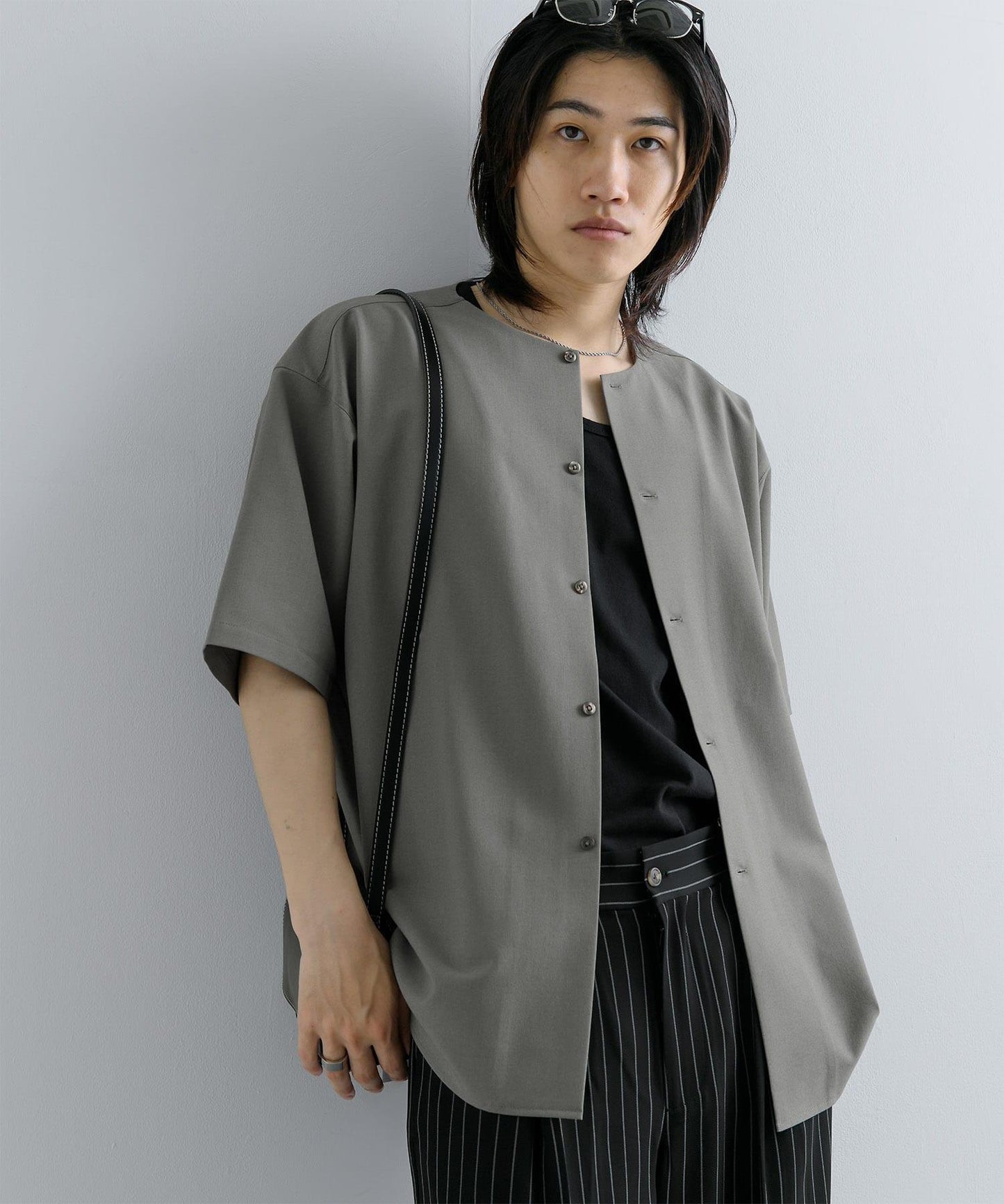 無領襯衫（五分袖）