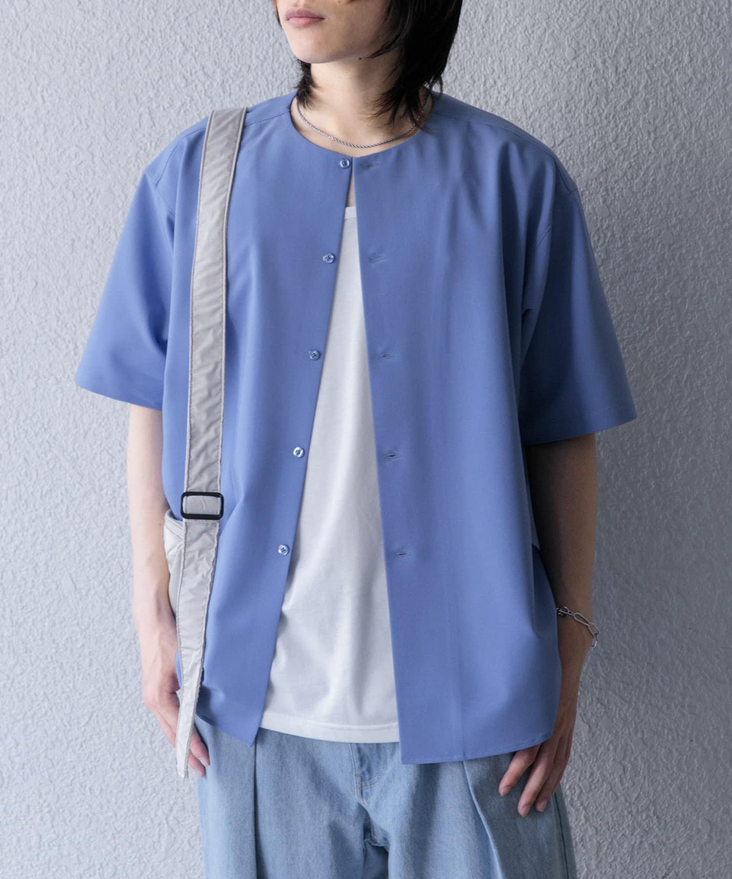 無領襯衫（五分袖）