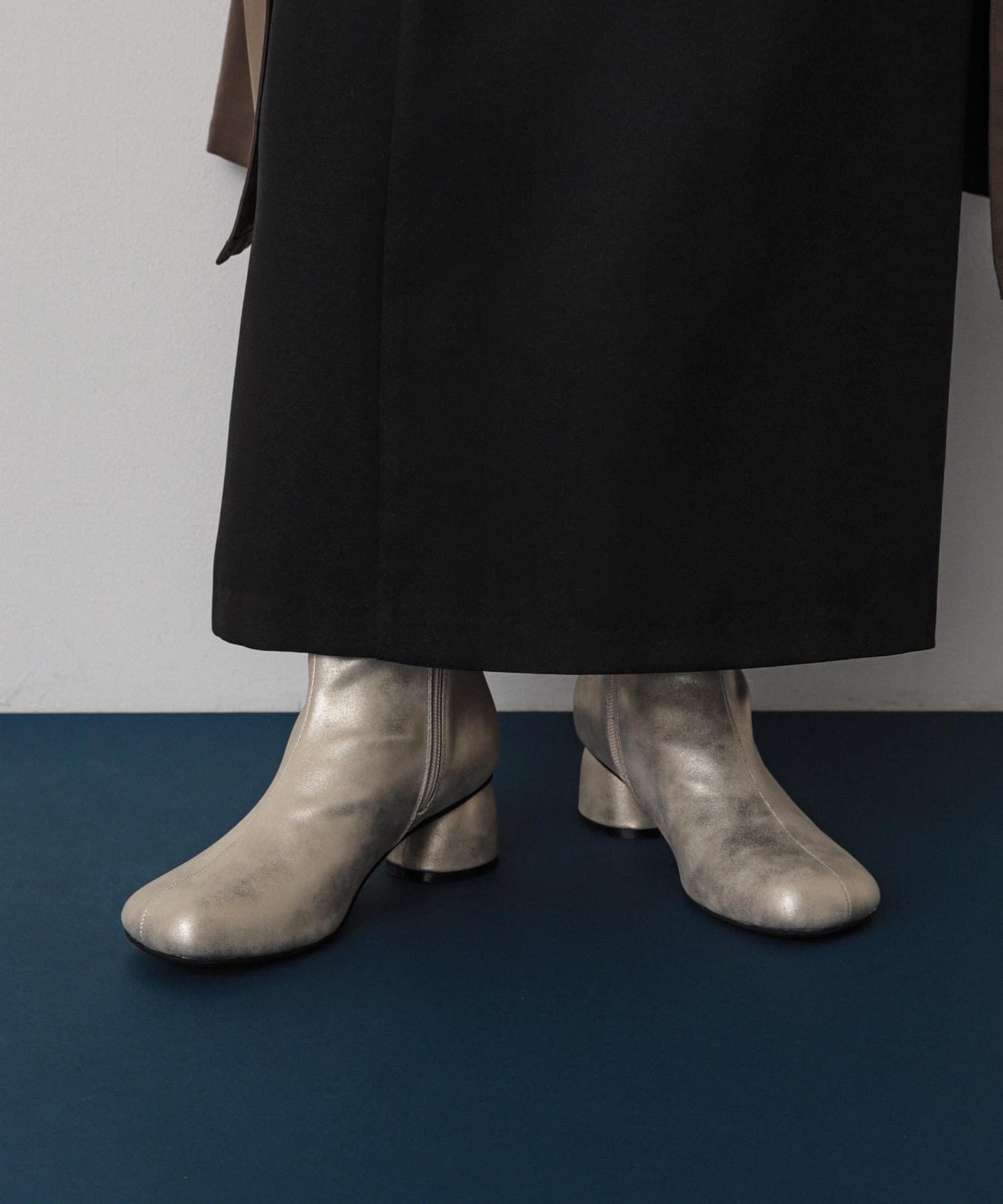 復古風金屬質感靴