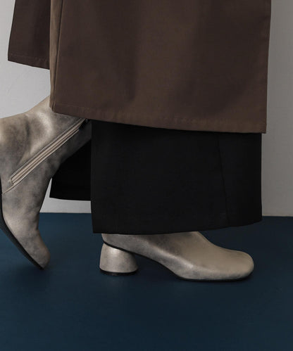 復古風金屬質感靴