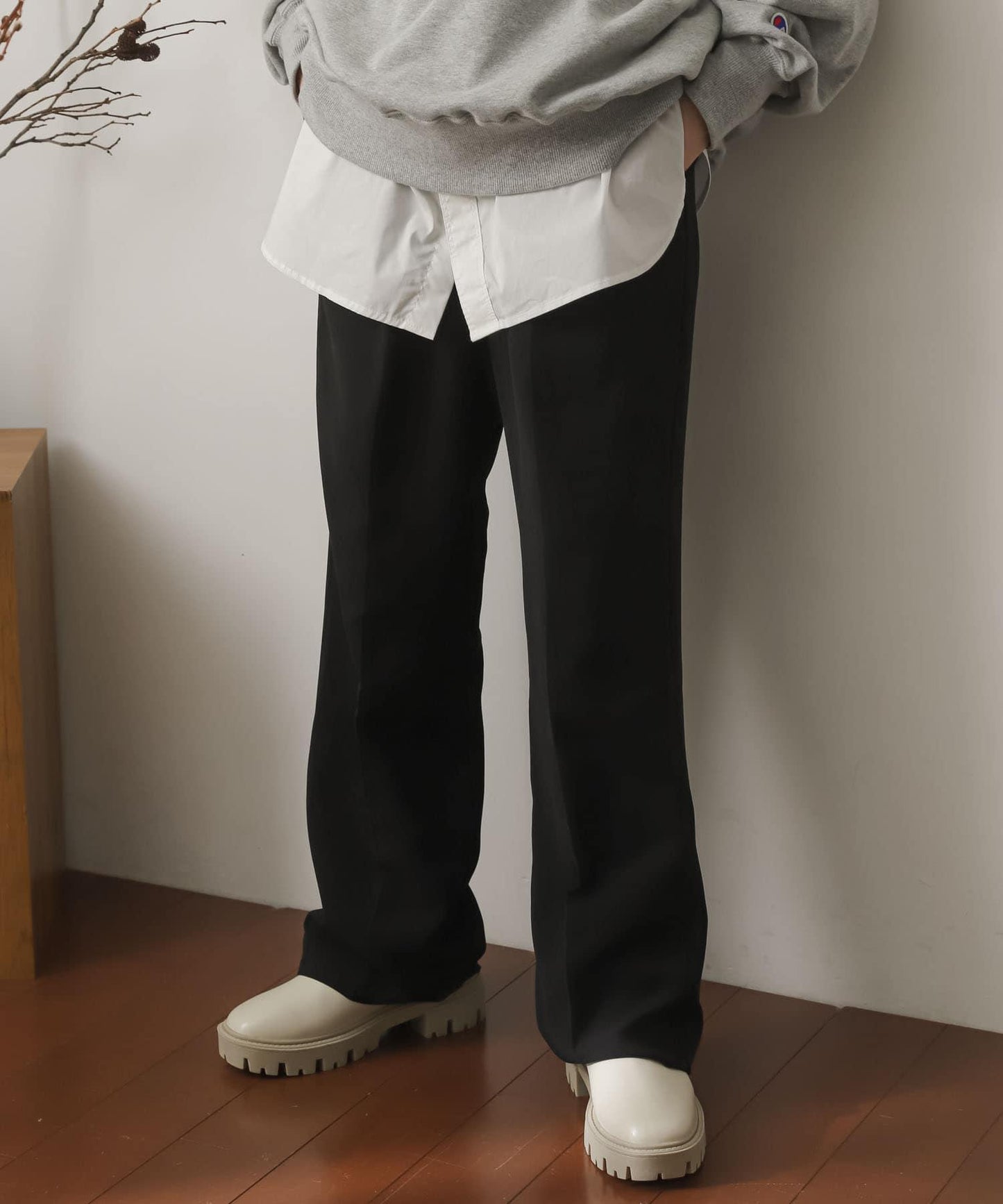 中線休閒褲