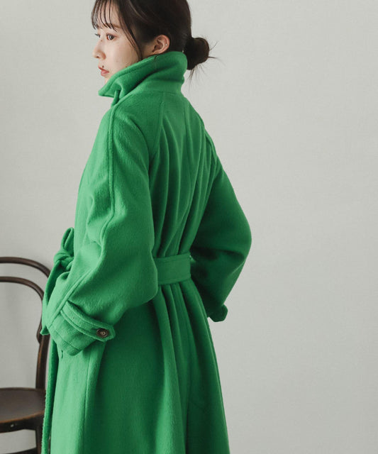 羊毛感2WAY單排扣長款大衣