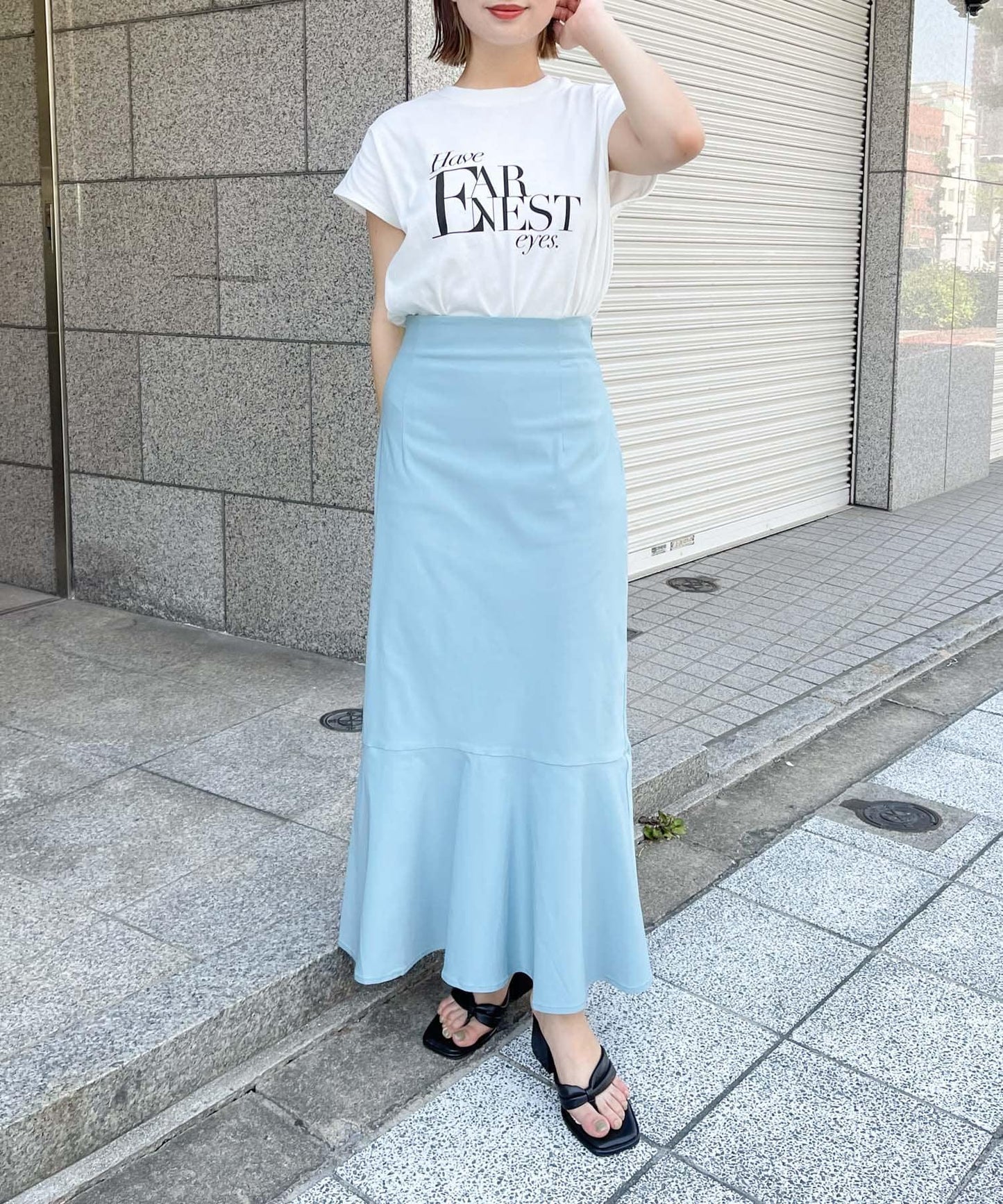 高彈力高腰美人魚裙