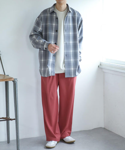 可搭配套裝 易打理雙褶寬鬆西裝褲
