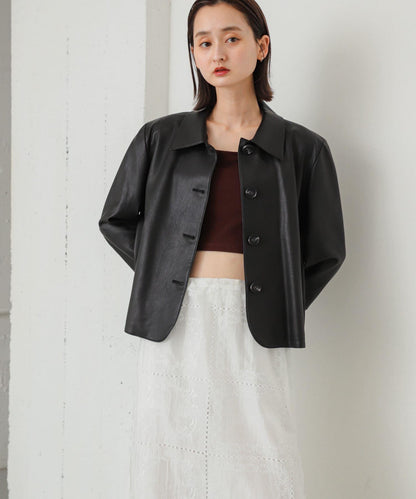 SYEE 仿皮短款夾克