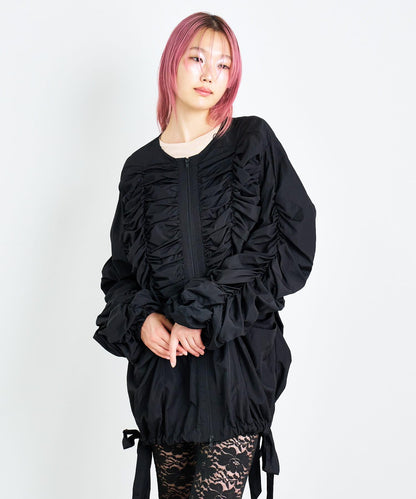 ANNA SUI NYC 褶皺雙拉鍊夾克
