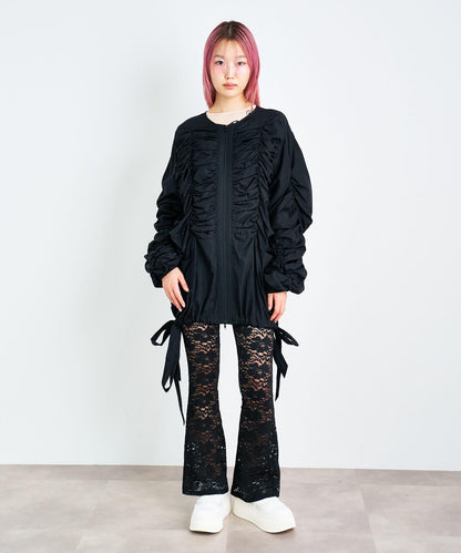 ANNA SUI NYC 褶皺雙拉鍊夾克