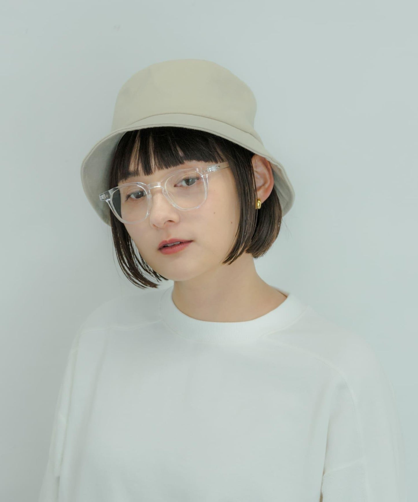斜紋棉質漁夫帽