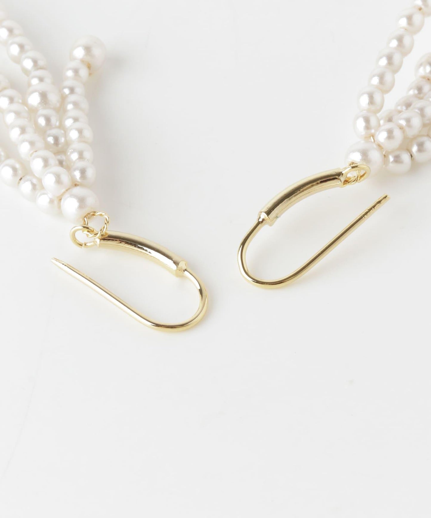 珍珠金屬流蘇耳環