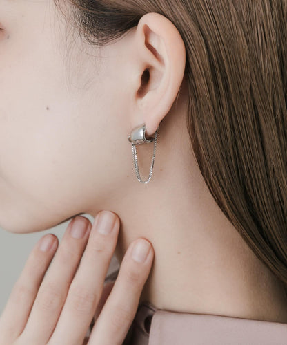 金屬質感鏈條耳環