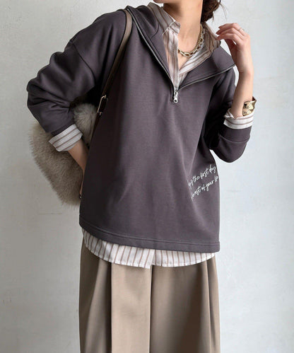 亮片字母連帽衛衣