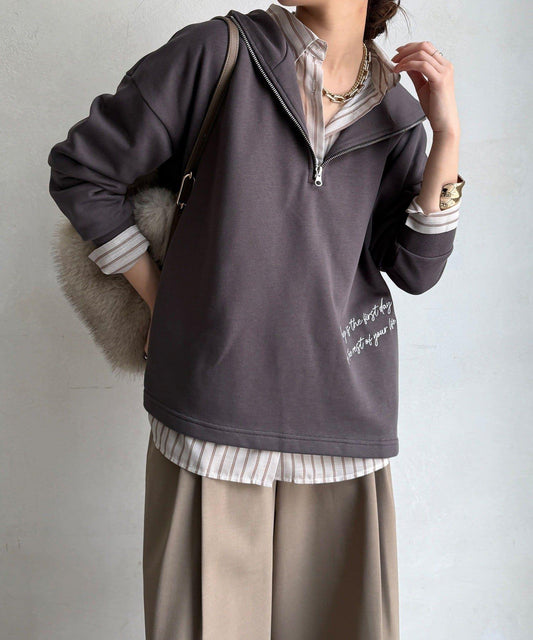 亮片字母連帽衛衣