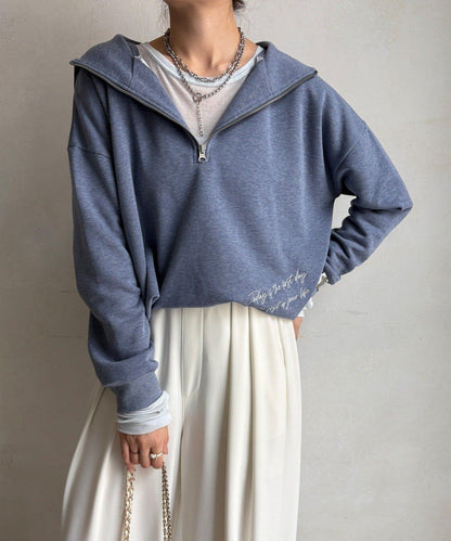 亮片字母連帽衛衣