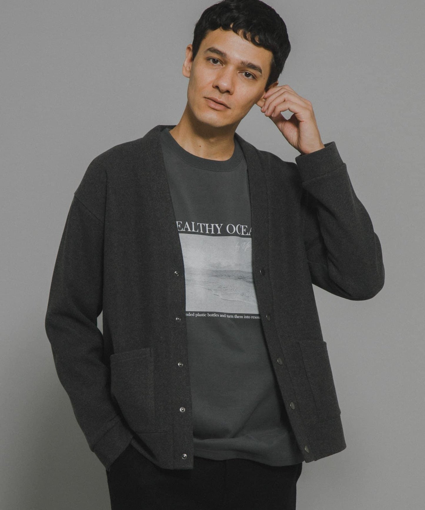 彈力美利奴羊毛開衫