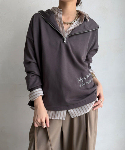 亮片字母連帽衛衣