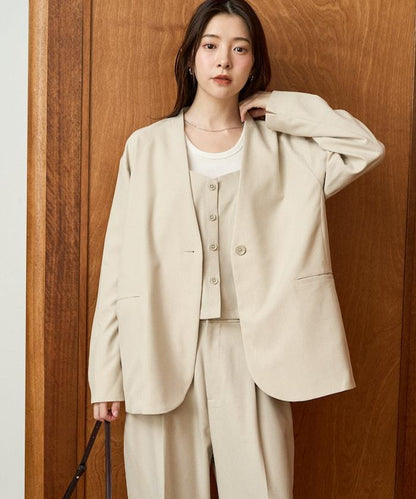 柔軟觸感斜紋吊帶背心套裝（可搭配套裝）