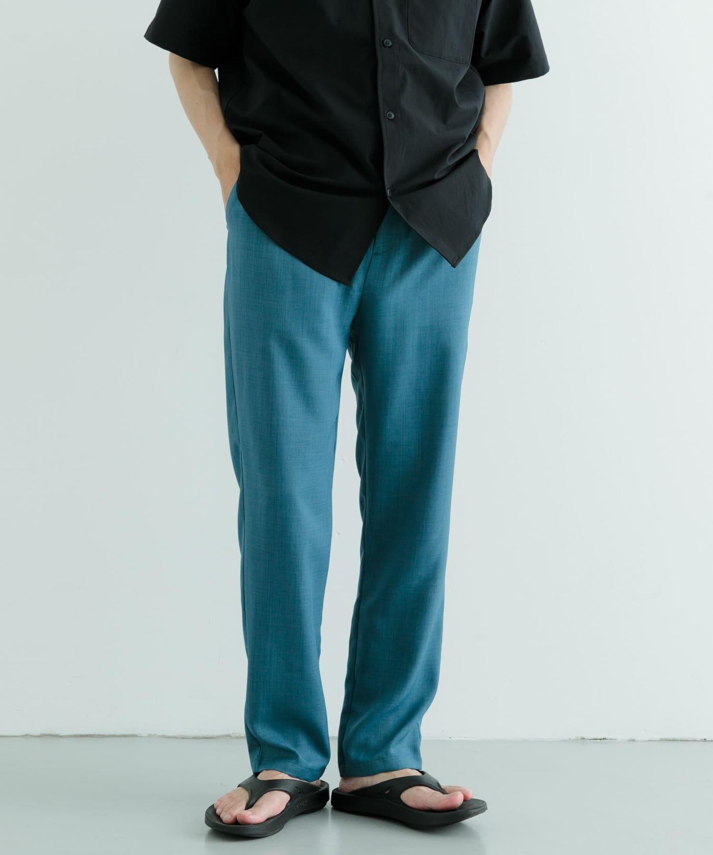 吸水速幹/易護理/防紫外線 可搭配套裝 高功能斜紋鬆緊腰休閒長褲