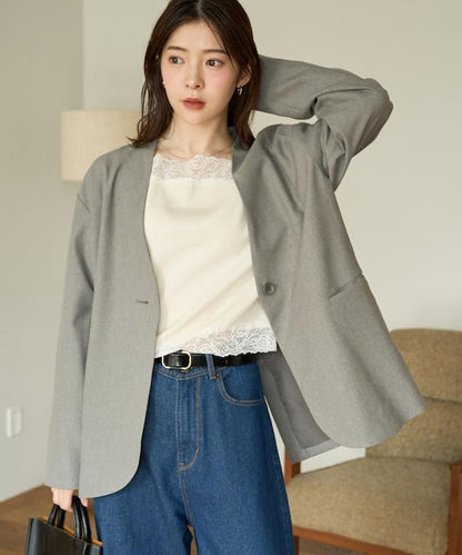 2way蕾絲長袖上衣