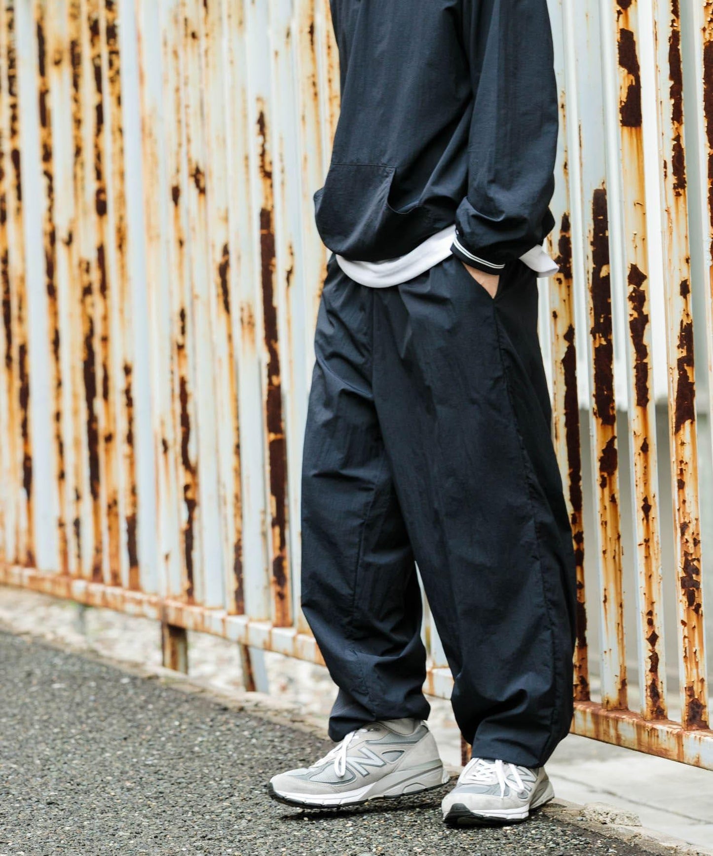 防潑水/易打理/接觸涼感/防紫外線 尼龍休閒束腳褲