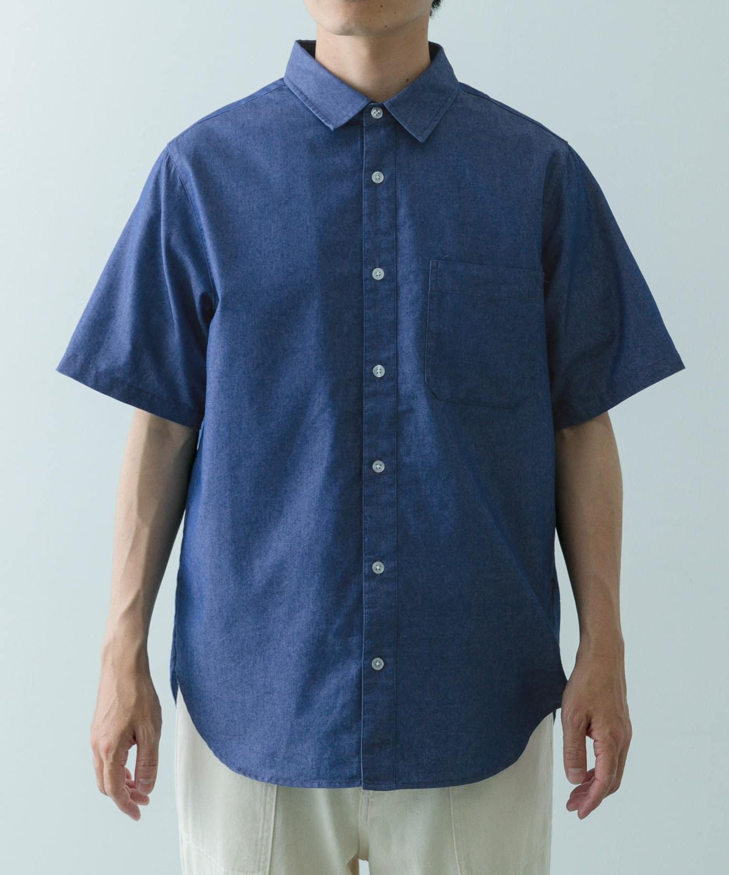 TC靛藍常規色短袖襯衫