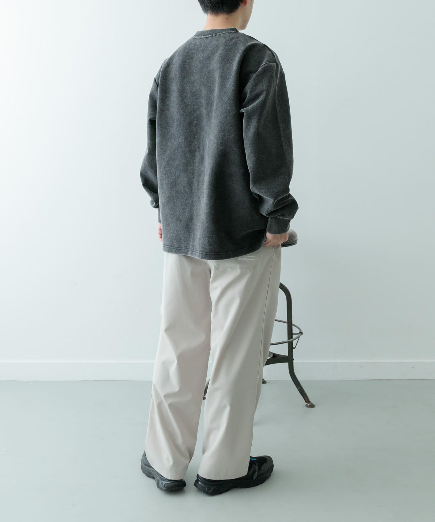漸變色厚棉圓領上衣