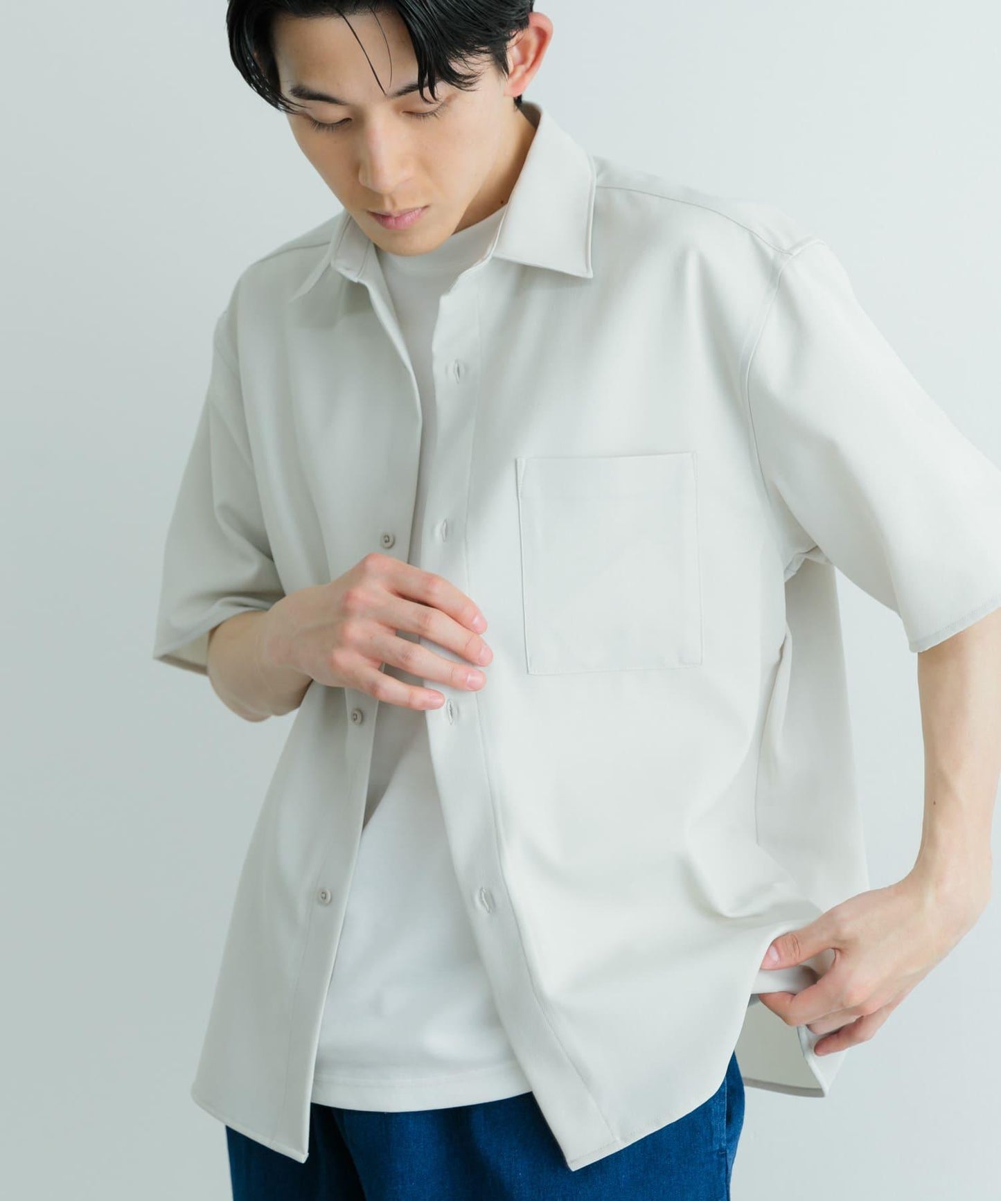 乾爽觸感 常規領 短袖襯衫