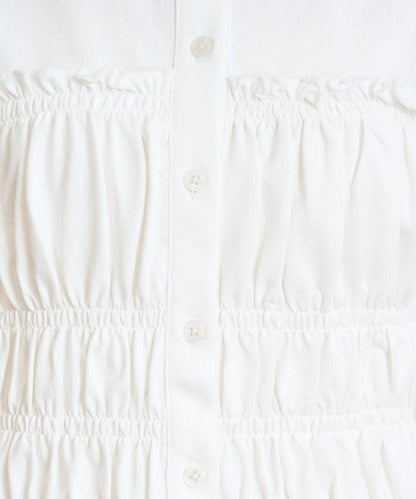 剪裁褶皺紐扣開衫