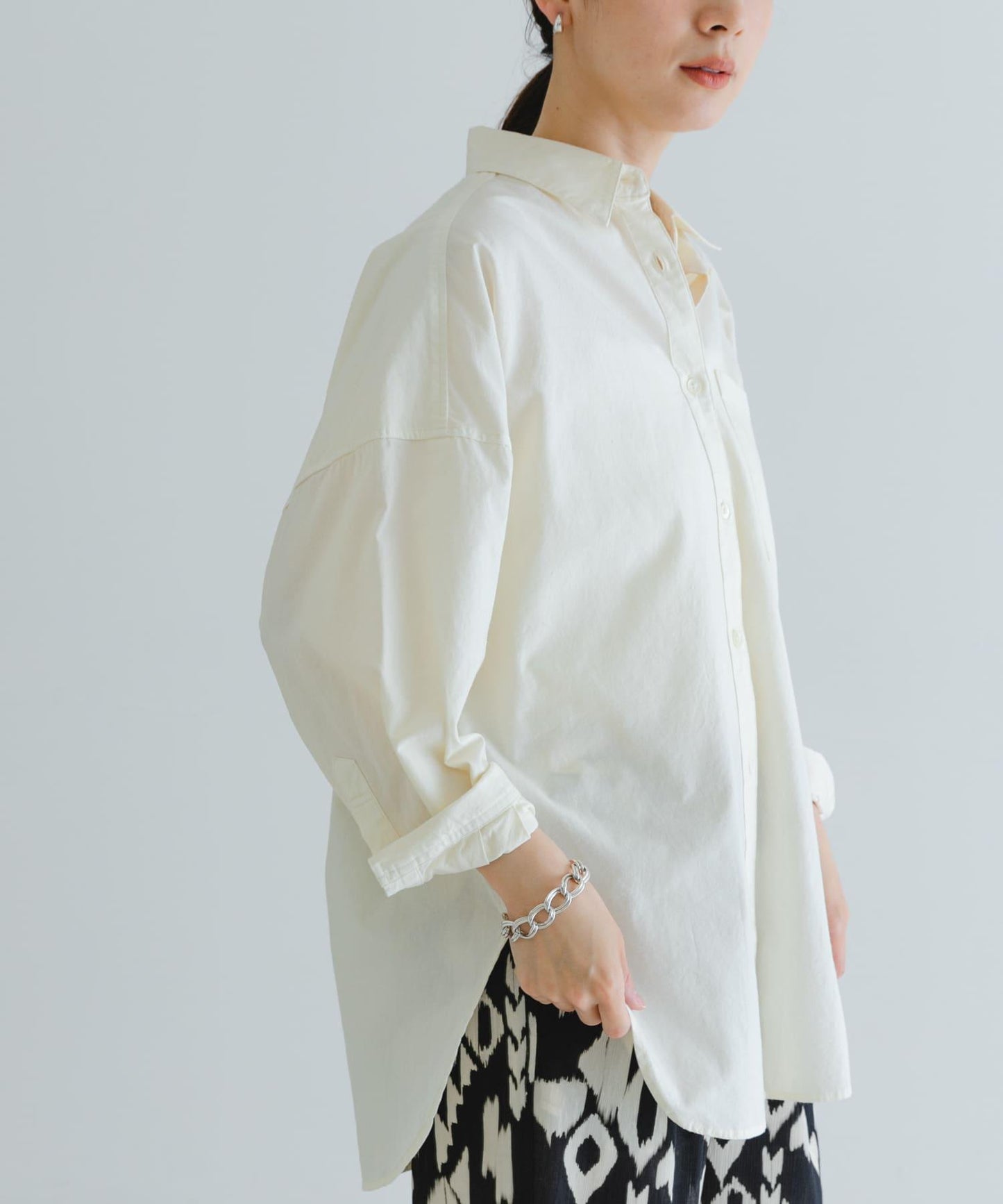 new basic 服裝染色寬鬆襯衫