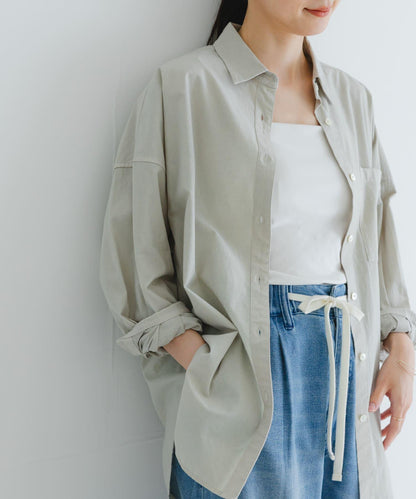 new basic 服裝染色寬鬆襯衫