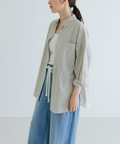 new basic 服裝染色寬鬆襯衫