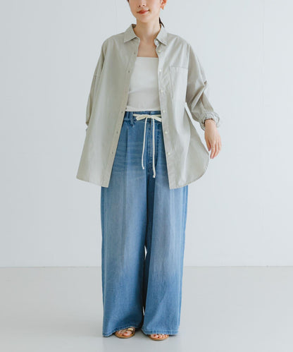 new basic 服裝染色寬鬆襯衫