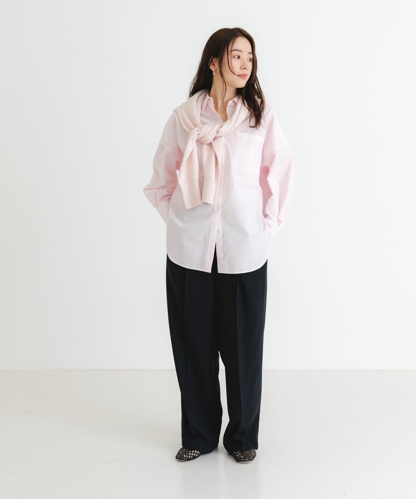 new basic 服裝染色寬鬆襯衫