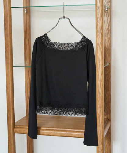 2way蕾絲長袖上衣