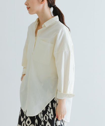 new basic 服裝染色寬鬆襯衫