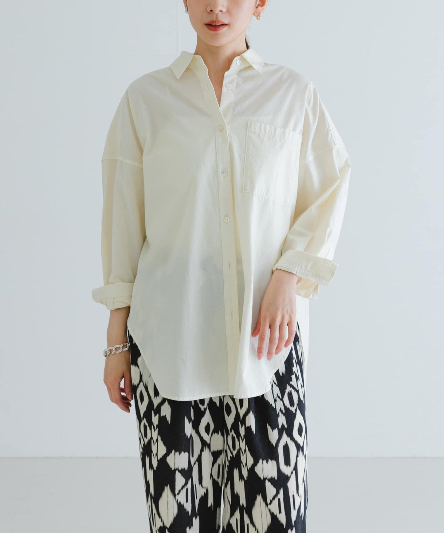 new basic 服裝染色寬鬆襯衫