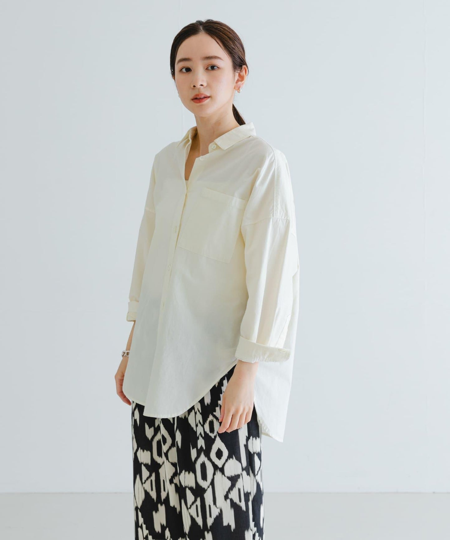 new basic 服裝染色寬鬆襯衫
