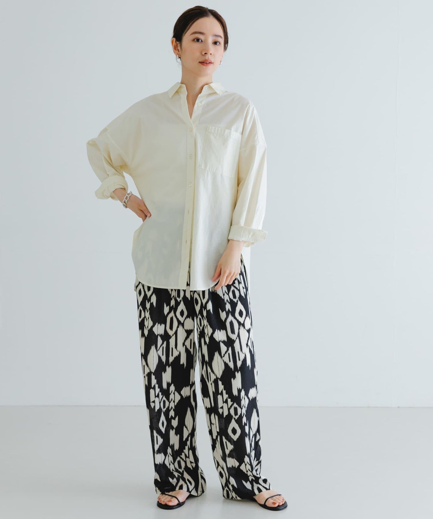 new basic 服裝染色寬鬆襯衫