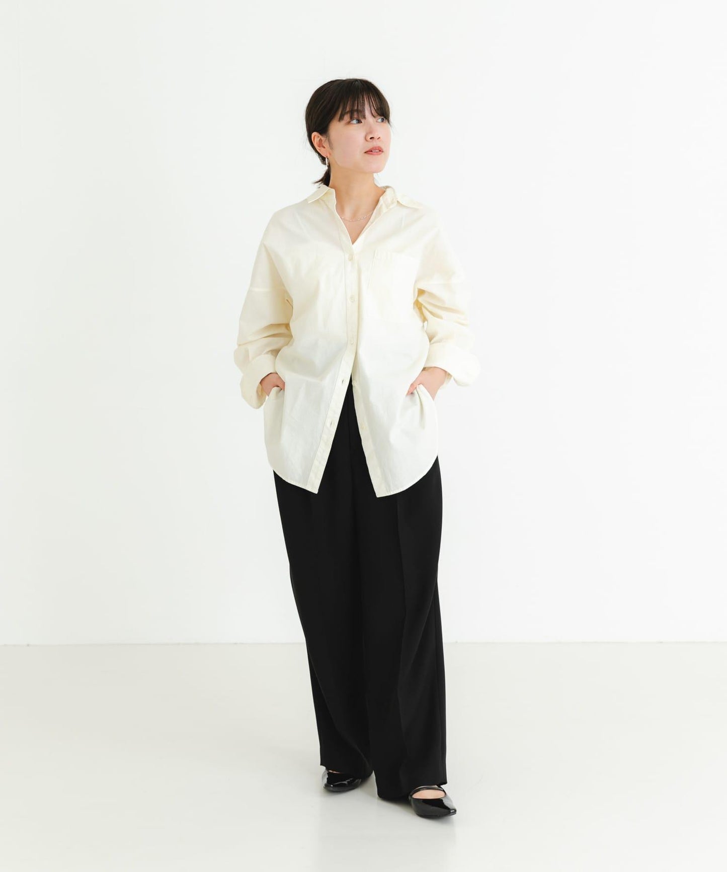 new basic 服裝染色寬鬆襯衫