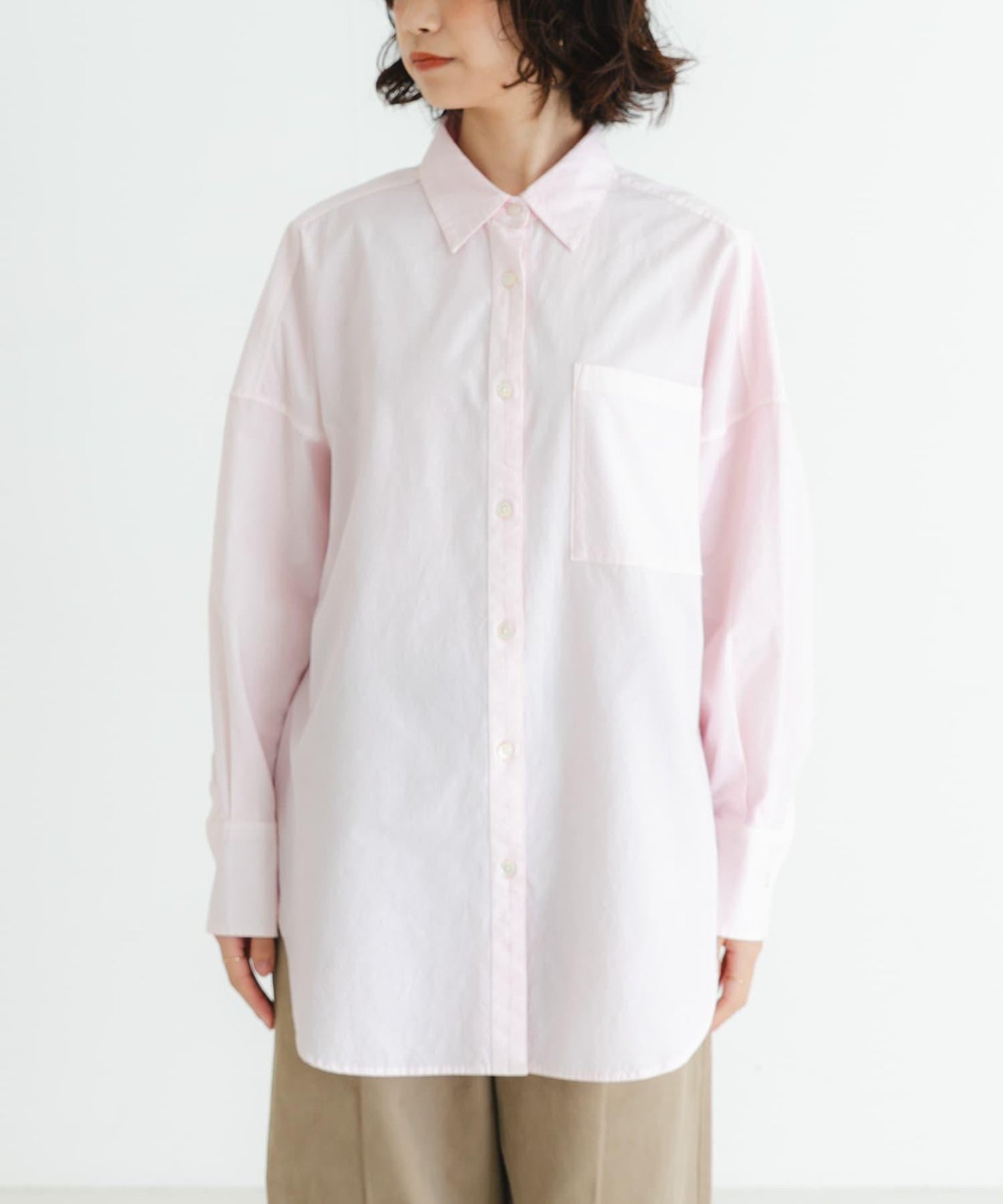 new basic 服裝染色寬鬆襯衫