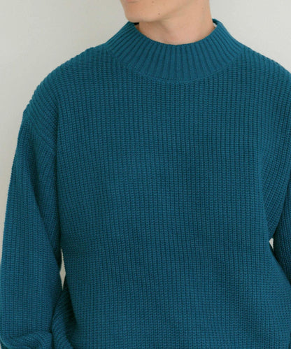可機洗單面羅紋高領針織衫