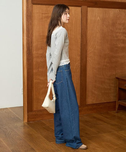 2way蕾絲長袖上衣