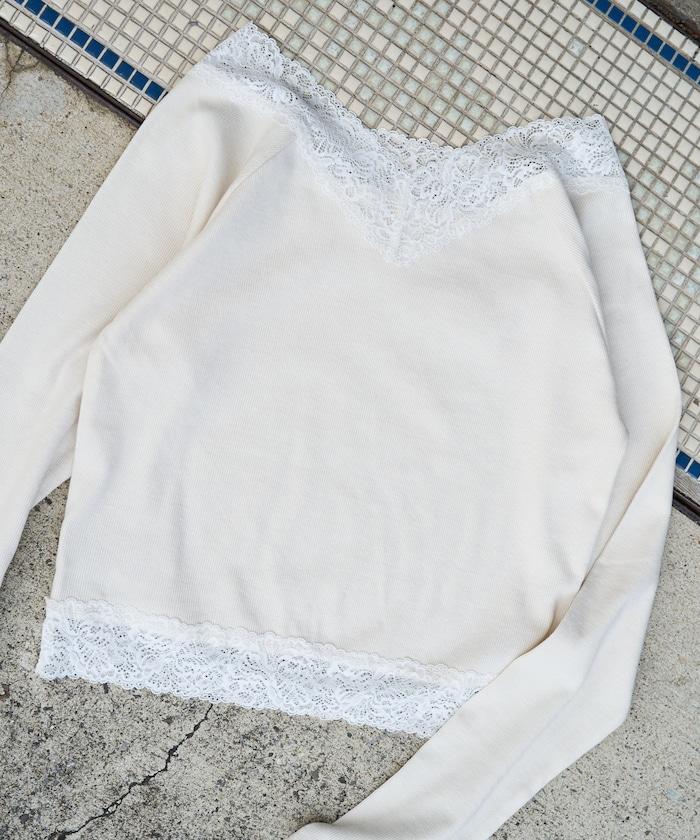 2way蕾絲長袖上衣